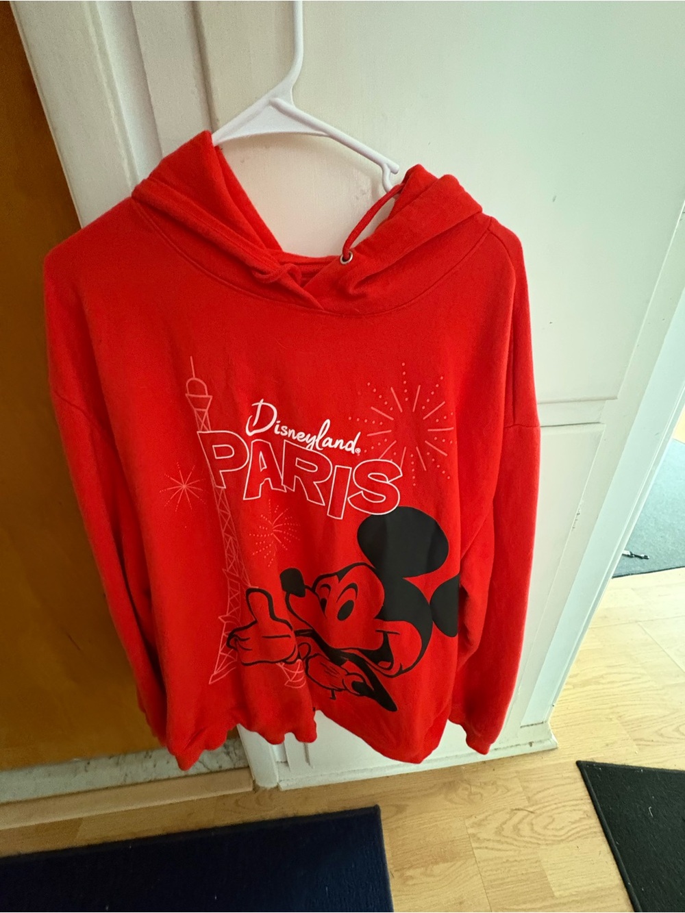 Disney Red Mickey Paris Crewneck Sweatshirt